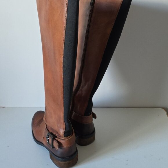 VINCE CAMUTO | Volero Leather Riding Boots Cognac Brown Sz 5.5M - Picture 5 of 7